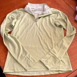 Helly Hansen Sage Green Quarter-Zip Top